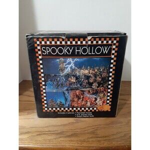 Lemax Spooky Hollow SPIDER CIRCUS Tent  Porcelain Halloween Haunted Lighted